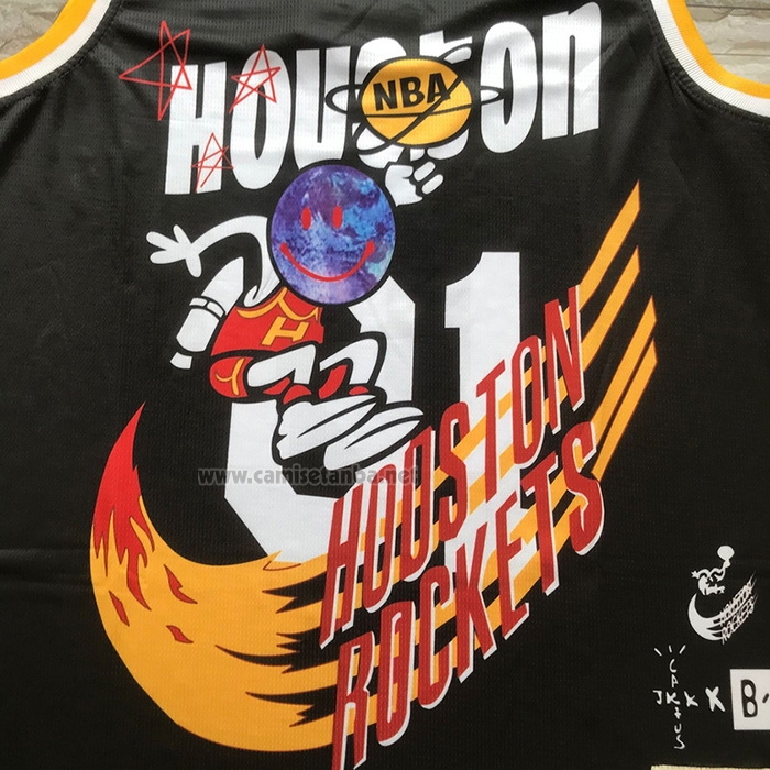 Camiseta Houston Rockets x Cactus Jack #01 Negro